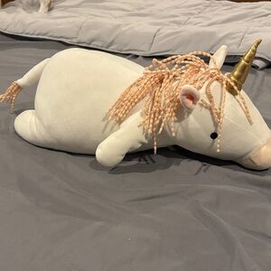 Pillowfort White Unicorn Pillow with Gold Horn
